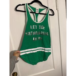 Pink Victoria's Secret Green St Patrick's Day Tank